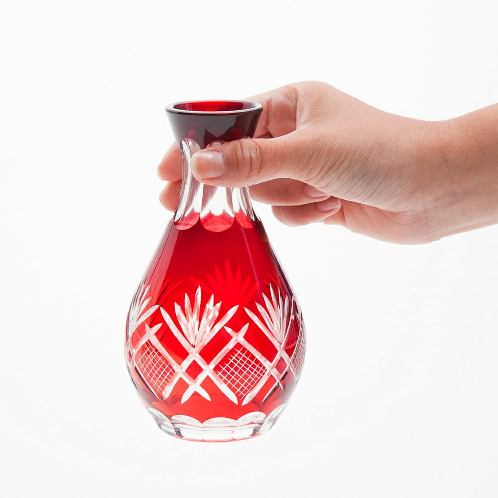 Amazon｜切子 徳利 ガラス 日本酒 冷酒 お酒 酒器 松剣 290cc（1合半