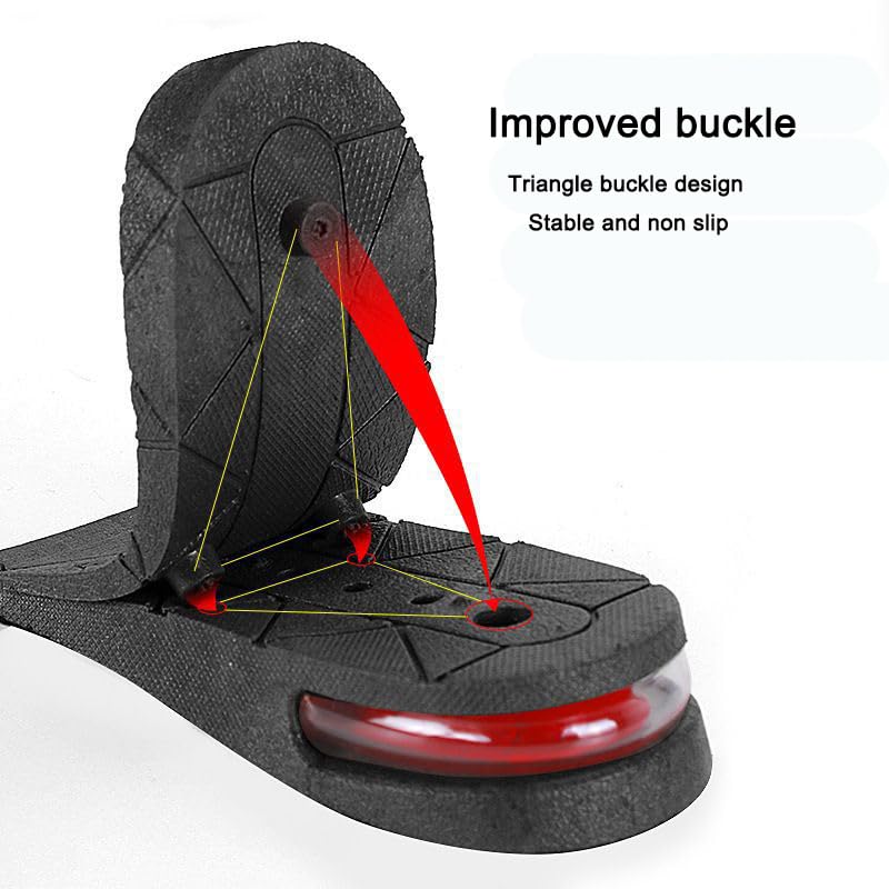 Image of Height Increase Insoles Shoe Insert, 3-Layer 6CM Air Cushion Design, Black