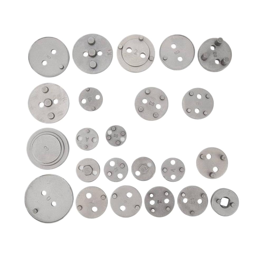 Kit di Attrezzi per Il riavvolgimento del pistone del Freno 24PCS 45 Strumento di riavvolgimento Pneumatico dell'Aria in Acciaio 118psi per Auto