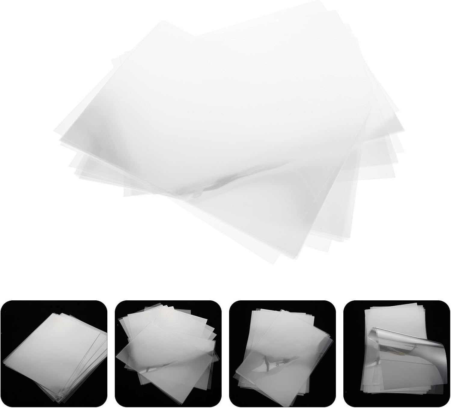 Cabilock High Transparency Exposure Film A4 Size for Light Sensitive Stamps 100 Pieces Practical Stamp Material High Clarity for DIY Crafts and Professional Use