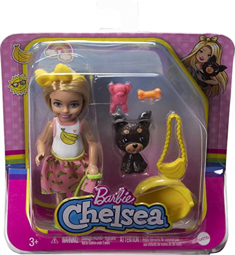 Muñeca Barbie Chelsea con accesorios y mascota miniatura 6