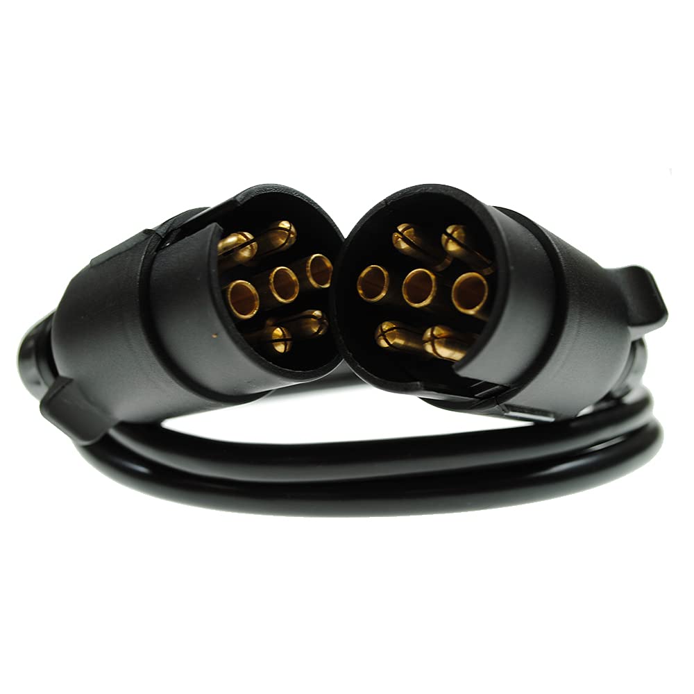 Trailer Lights 7 pin extension cable for trailer lights 1.5m lead 2x7 Pin Plugs