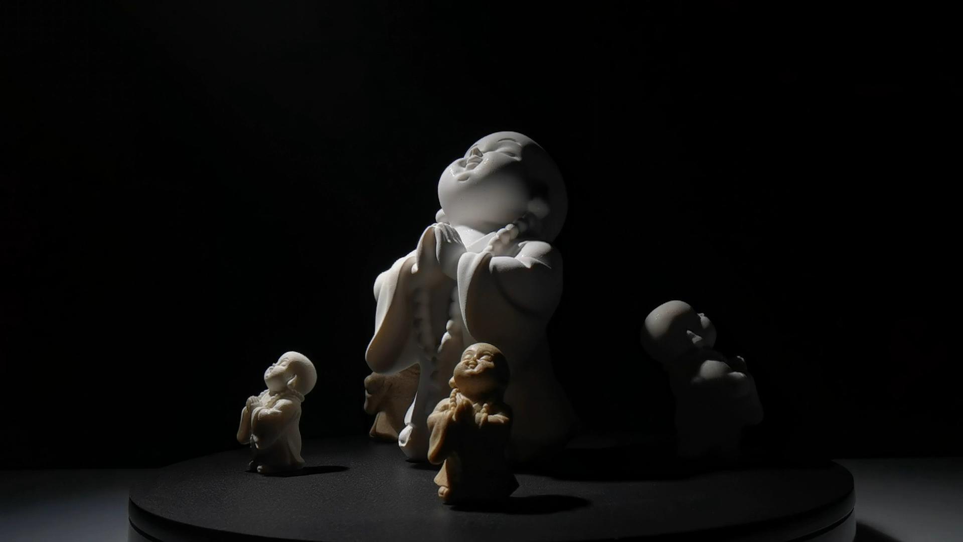 Estatua Buda Fish de Arenisca Minimalista 9 pulg miniatura 5