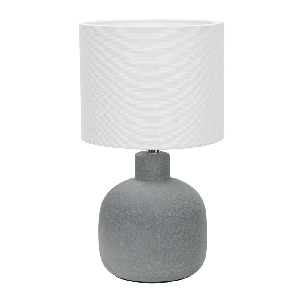 Valuelights Chelsea Natural Linen Shade Sandblast Grey Ceramic Table Lamp With Led Bulb from B&Q