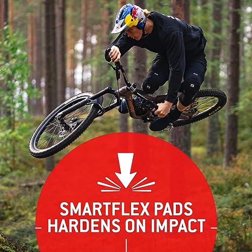 G-Form Pro-Rugged 2 MTB Knee Guards - Compression Knee Gear for Protection - Comfortable for Men & Women - Breathable & Durable Guards for Mountain Biking - Black, Adult Medium