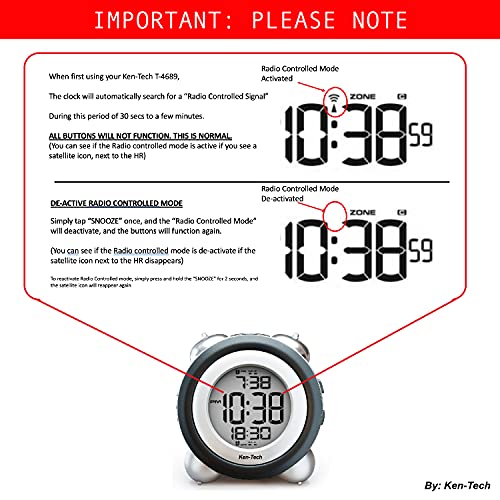 Sonnet SONNET-T-4689 Twin Bell Digital Alarm Clock thumb #6
