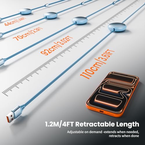 2-Pack MPATIBY 3-in-1 Retractable Multi Charging Cable w/ USB-C, Micro-USB & Lightning Connectors - image 4