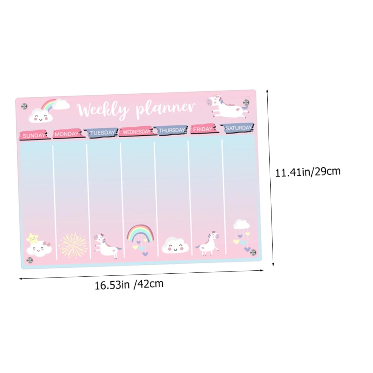 NUOBESTY Magnetische Acryltafel Für Kühlschrank Wochenplanungstafel Durchsichtige Whiteboard Trocken Abwischbar Mit Magneten Für Wand Und Kühlschrank