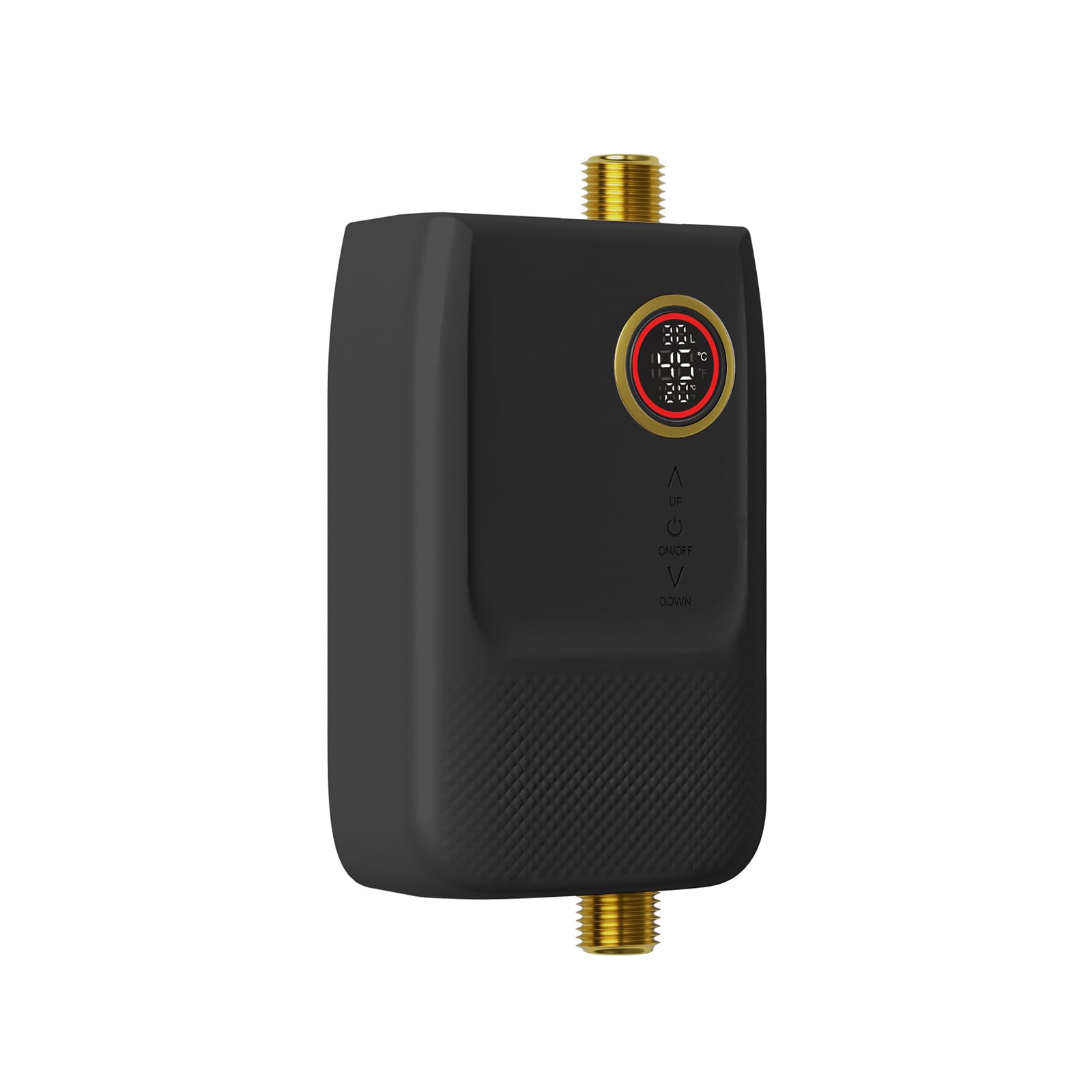 MINRS Podgrzewacz wody 5500 W, 220 V, odporny na ciśnienie, mini elektroniczny podgrzewacz wody z czytelnym wyświetlaczem temperatury LED i pilotem zdalnego sterowania do montażu pod stołem [klasa