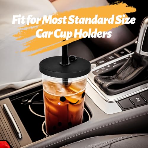 Tasse à café glacé 710 ml noire pour vos trajets quotidiens
