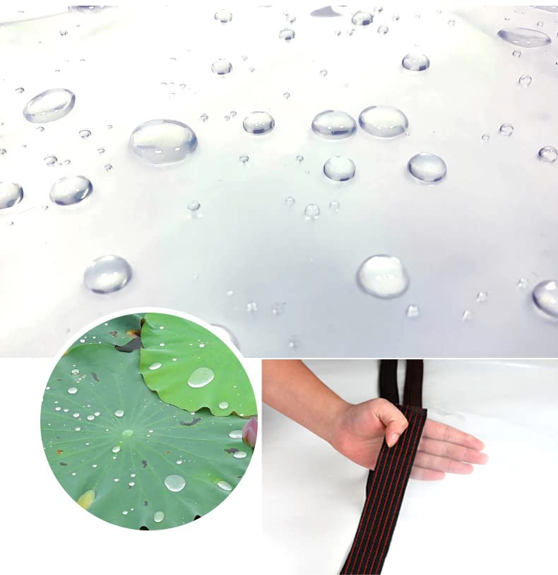 2x3m wasserdicht Transparent Plane mit ösen,abdeckplane baufolie,Regenschutz Windschutz Mehrzweck wasserdicht Plane,Tarp Für Balkon im Pflanzengewächshaus Garten,Einschließlich Planenspanner