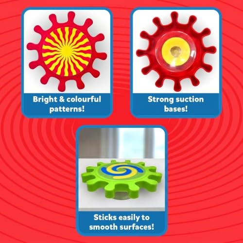 Image of Skillmatics Spinny Gears for Babies - Fun Interlocking Suction Gears for Babies - Sensory & Fine Motor Activity Toy for Window, Table & Bath, Travel Toy for Toddlers 6-36 Months (Set of 5)