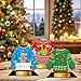 LOTADILO 3 PCS Ugly Christmas Sweater Trophy Award Wooden Ugly Sweater Party Trophy Medals Xmas House Awards Funny Party Prizes for Adults Xmas Decorations