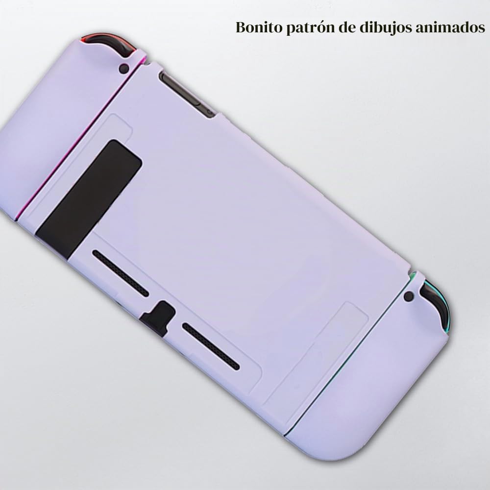 PERFECTSIGHT Bonita funda protectora para Nintendo Switch, Kawaii suave TPU delgada, carcasa rígida de dibujos animados para consola NS y controladores Joy Con, absorción de golpes, antiarañazos