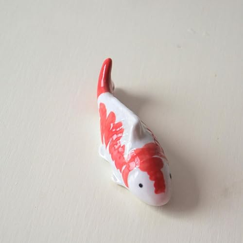 Miniatura 9 de 2Pcs Ceramic Floating Fish Ornament Aquarium Decoration Fish Tank Figurine Stylish Statue for Ponds Desktop Bird Bath Pool Decor