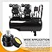 Threlaco 4 Pack Air Compressor Silencer, 1/2'' Air Compressor Intake Filter Silencer and 20mm Filter Noise Muffler Replacement Parts