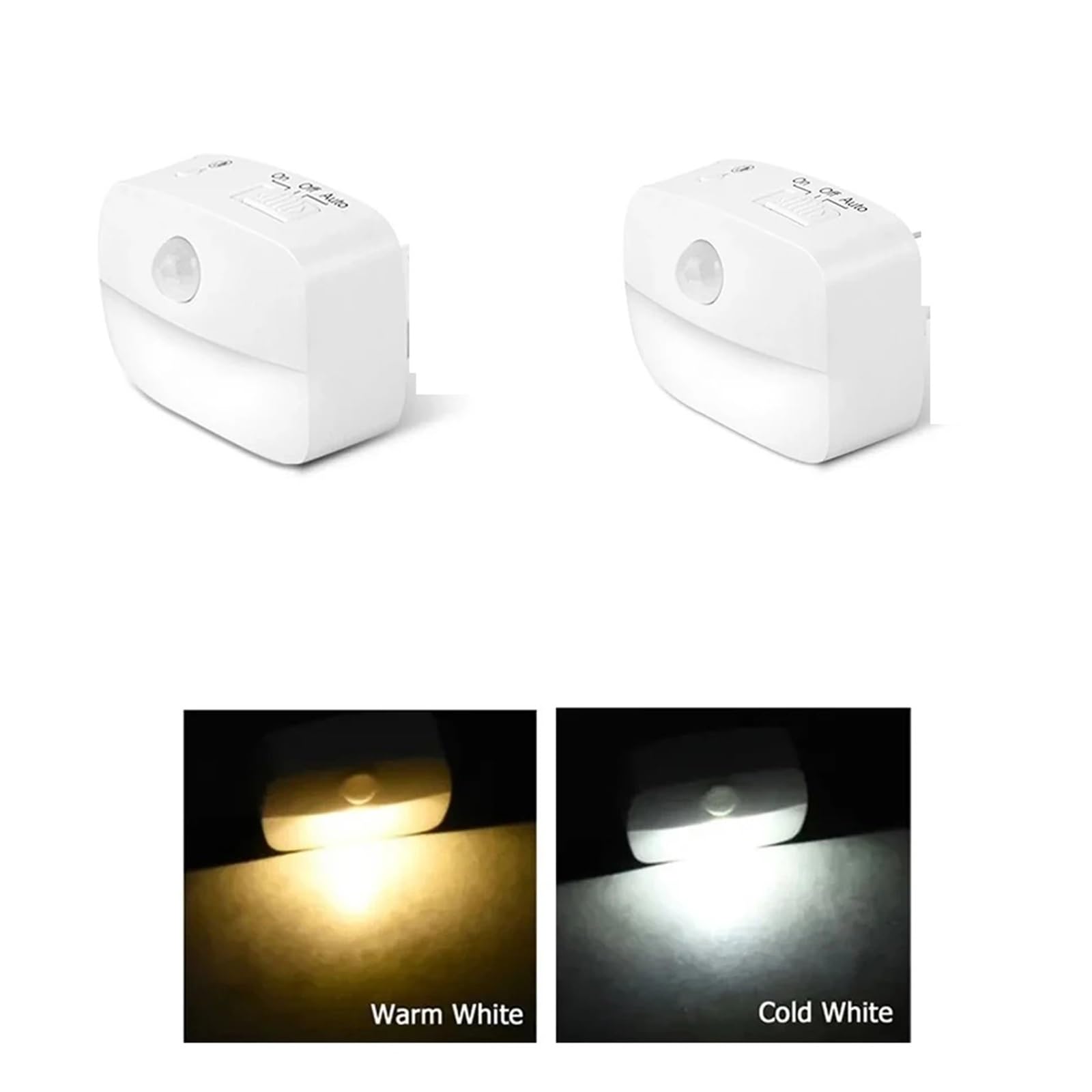 LED-Wandleuchte Mit PIR-Bewegungsmelder, Steckdose, Bewegungsmelder-Nachtlicht For Flur, Treppenhaus, Schlafzimmer Einfache Installation(3 Pieces)