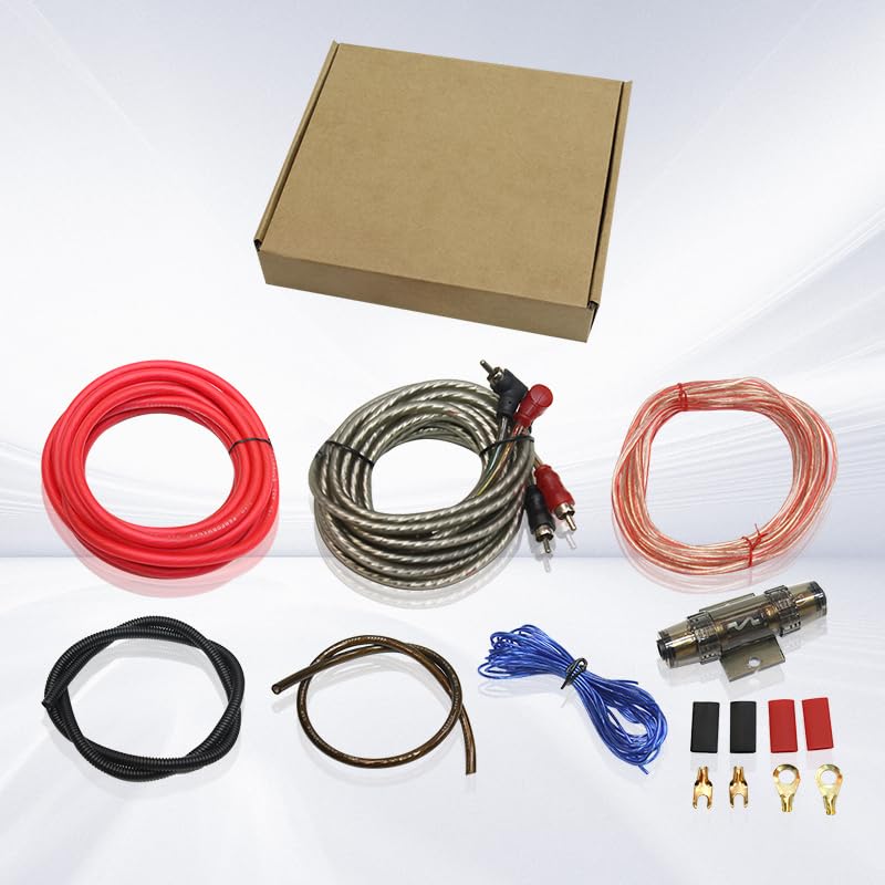 ZNCLCES 2026 Upgraded 4 Gauge Amplifier Wiring Kit - Power Your Car Audio System with 17 CCA Power...