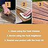 Furniture Clinic Teak Care Kit | For Teak Outdoor Wood Patio Furniture | Clean, Brighten, Nourish, and Protect Treated and Untreated Wood | Contains Cleaner, Brightener, & Oil #2