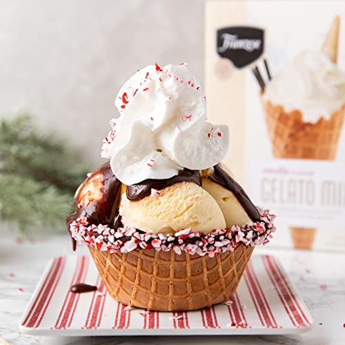 Franzese Vanilla Gelato Mix | Imported From Italy, Authentic Italian Kit | Create Homemade Gelato In Minutes, Ice-Cream Maker Ready - Just Add Milk. (Gluten Free. Makes Delicious Sorbets, Cakes & Gourmet Smoothies Too), Makes 2-Batches #TOP1