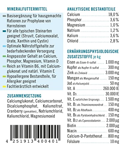 napfcheck Novomineral Kristall - für Harnsteindiäten - für Hunde - 500 g