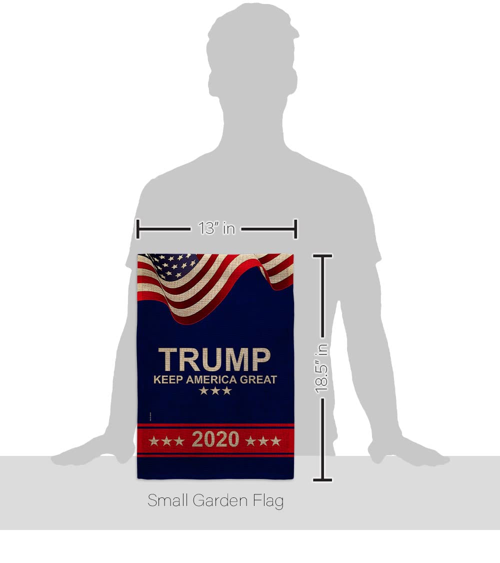 Donald Trump Gartenflagge 2024 – Doppelseitig & Wetterfest