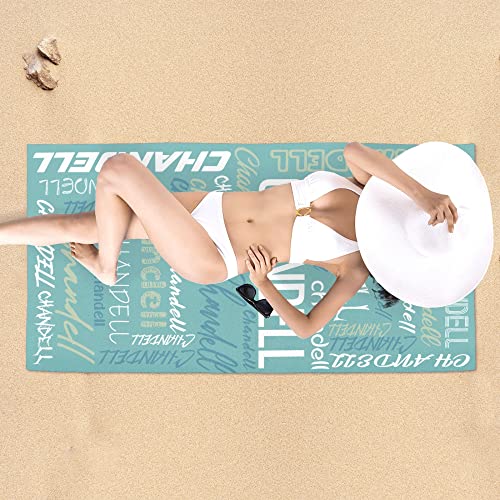 Kokits Beach Towel, Personalized Beach Towels For Kids, Beach Towels For Adults, Kids Microfiber Quick Dry Travel Sand Free Beach Towels 30" X 60", Personalize With Your Name, Green #TOP4