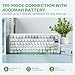 EPOMAKER TH80-X Gasket Mechanical Keyboard, 75% Layout Triple Mode Hot-swap Gaming Keyboard with 4000mAh Battery, LCD Screen, NKRO, RGB for Office/Win/Mac (White, Epomaker Flamingo Switch)