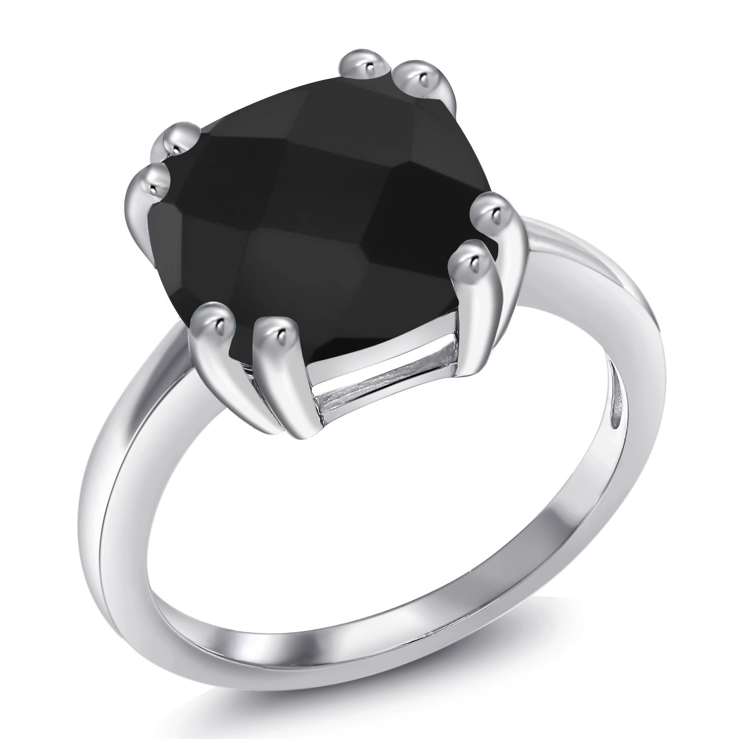 Gem Stone King 3-5 Cttw Gemstone Double Prong Solitaire Ring for Women