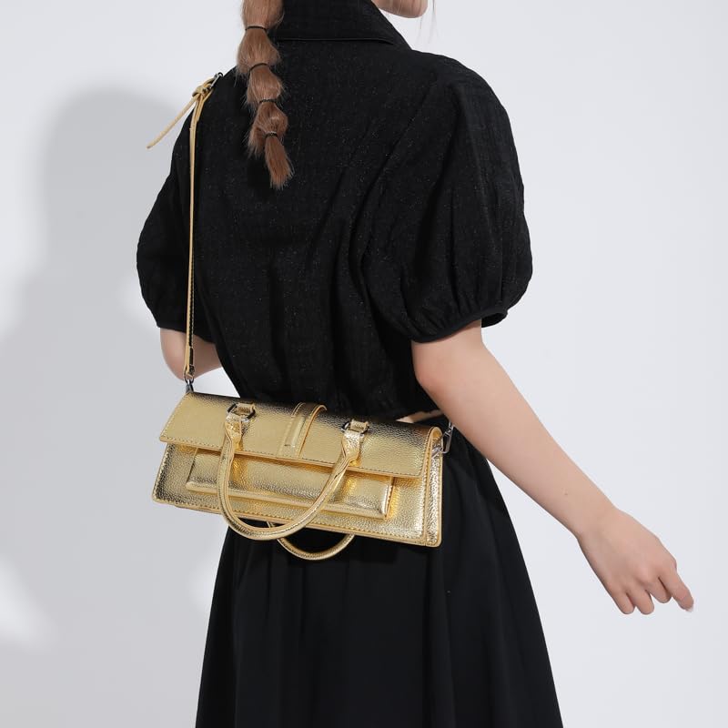 Small Metallic Crossbody Bag Y2K Silver Purse Clutch Bag for Women Cute Top Handle Purse Satchel shoulder Bag3