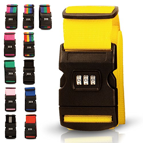 Preisvergleich Produktbild 2X Koffergurt Kofferband Koffer Gepäckgurte Lang mit Zahlenschloss - Rot