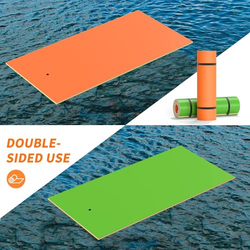 Tappetino galleggiante, design resistente a 3 strati, double-face per un uso versatile, perfetto per rilassarsi sul fiume, sul mare e in piscina