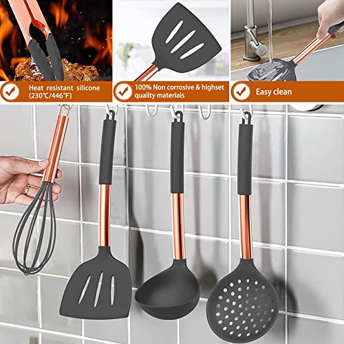 image for Silicone Cooking Utensil Set, Umite Chef Kitchen Utensils 15pcs Cookin