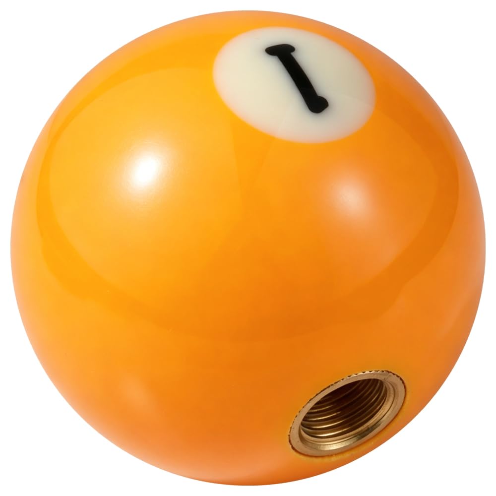 Temzzer Ball Gear Knob Stick Shift Resin Transmisson Shift Lever Knob for Most Manual Automotive Vehicles (Gold 1)