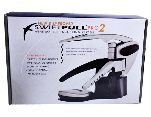 Black And Stainless Steel Swiftpull Pro 2 Wine Bottle Uncork System #TOP6