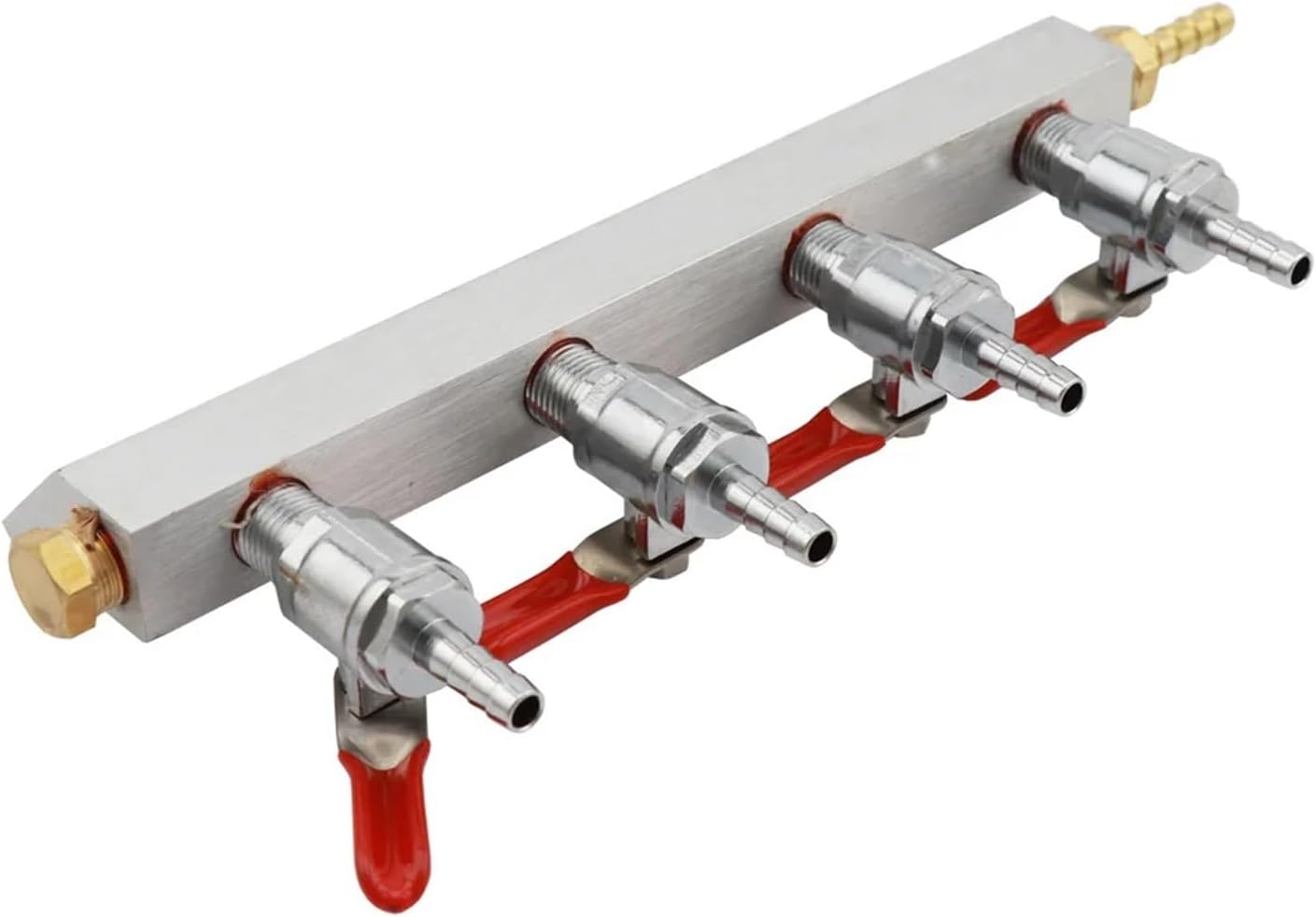 Brewing Equipment 4 Way Gas Manifold Distributor CO2 Splitter with Check Valves 7mm Hose Barb Home Brew Beer Dispenser Brewing Equipment