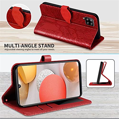 JJSMIDa Capa carteira para Samsung Galaxy M62, capa de couro de poliuretano em relevo 3D com alça de