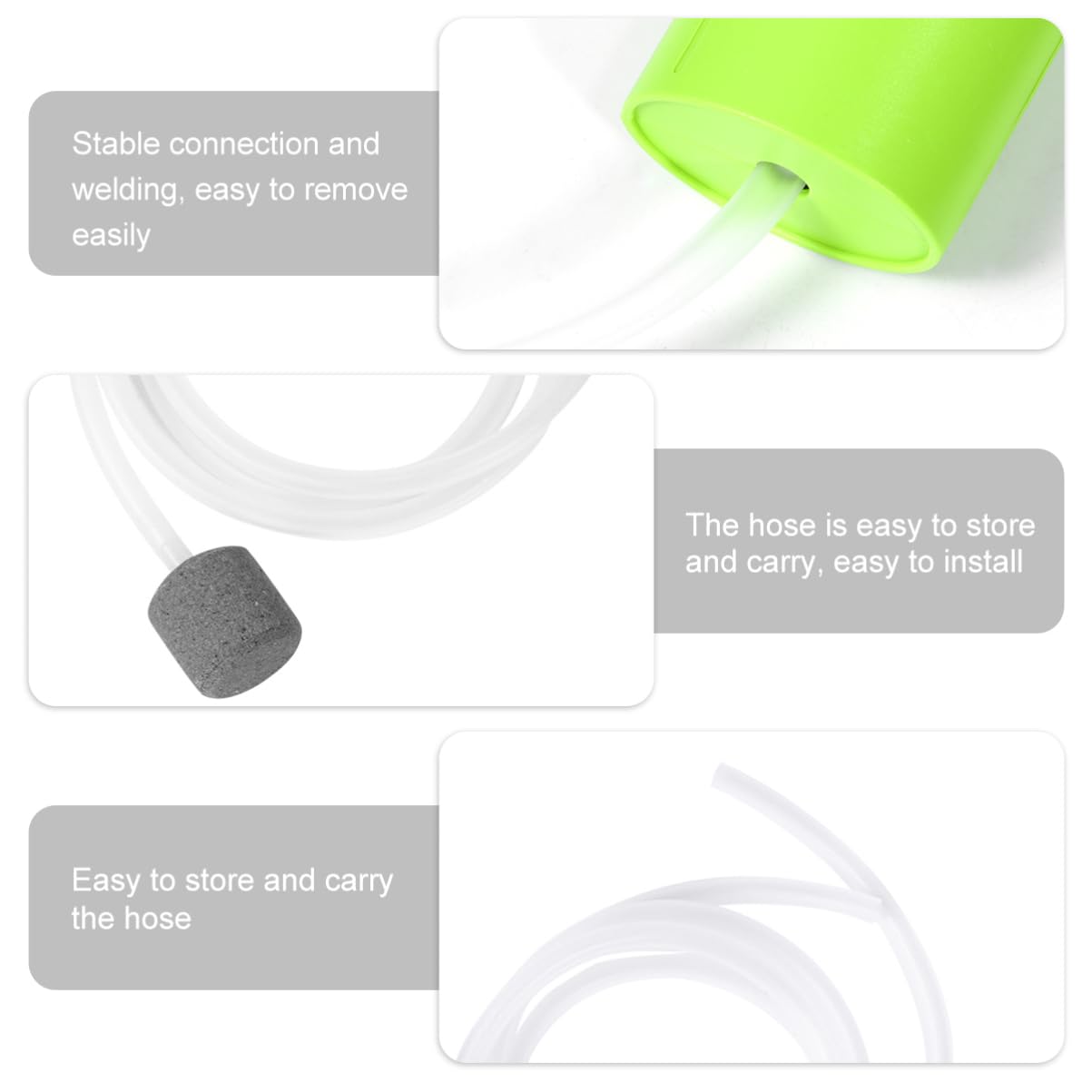 Happyyami 2piezas Mini Bomba De Aire USB Silenciosa para Acuarios Oxigenador Portátil De Agua para Transporte De Peces y Uso Cortes De Energía