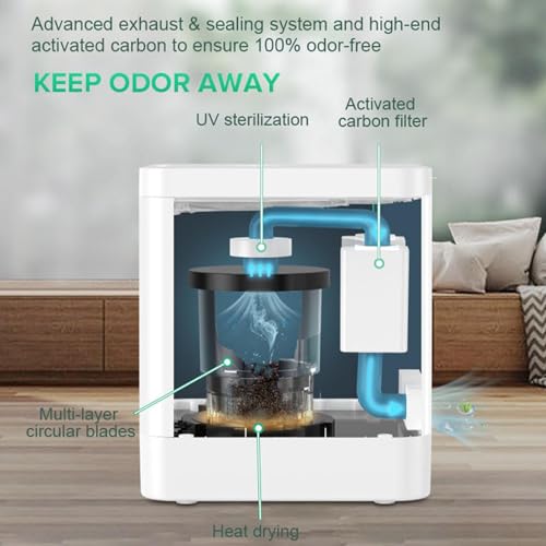 Kitchen Composter Bin, 3.3L Odorless Electric Smart Compost Bin, Easy Clean Countertop Compost Bin, One-touch Turn Food Waste To Compost - Image 4