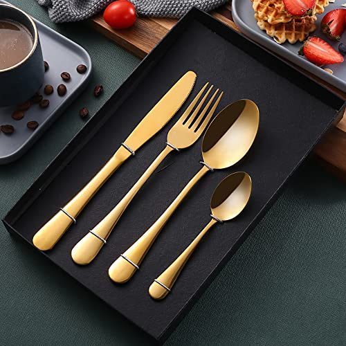 Ménagère de couverts 24 pièces acier inoxydable pour cadeau maison parfait
