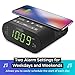 Timex Wireless Charging Alarm Clock Radio with USB Charging Port, Dual Digital Alarms, 10 FM Presets, Dimmable with Sleep Timer and Battery Backup (Model TW500)