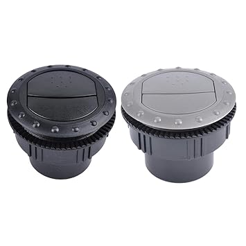 VMS INDIA 60mm Vent Air Outlet Rotating Interior Round Ceiling for Car RV ATV Black