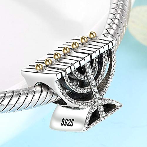 Bolenvi Hanukkah Menorah Religious Jewish Holiday 925 Sterling Silver Charm Bead for Pandora & Similar Charm Bracelets or Necklaces2
