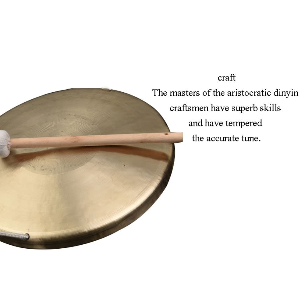Gong in ottone da 30 cm, strumento a percussione realizzato a mano in rame, perfetto per chiesa, lirica e gruppi musicali, piatto resistente per batteria e ritmo