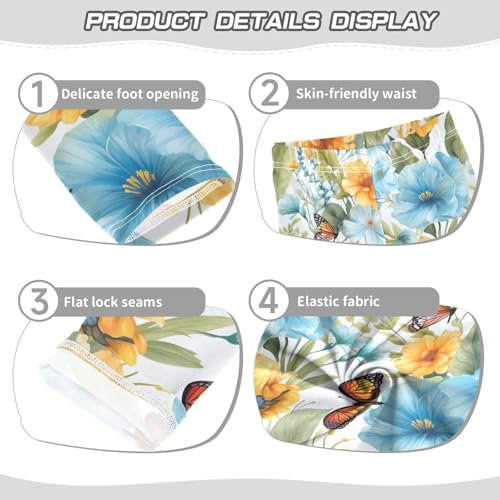 Kids High Waist Spring Flower Butterfly Leggings for Toddler Girls 4T 202b30933