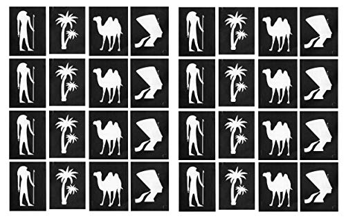 Egypt Collection (32 Tattoo Glitter Airbrush Stencil Egypt)