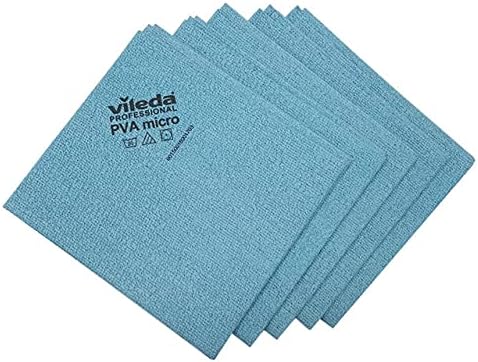 ViledaProfessional - PVA Micro Cloth Blue, 100% Microfibers, for Grease Strains and High Amount of Dirt, Made of PVA for Reduced Friction, 3D Structure That Leave Surfaces Dry and Trace Free