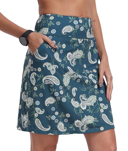 Image of MoFiz Women's 20 inch Knee Length Golf Skorts Athletic Skirts Summer Casual Active Workout Sports Tennis Skirt with 4 Pockets