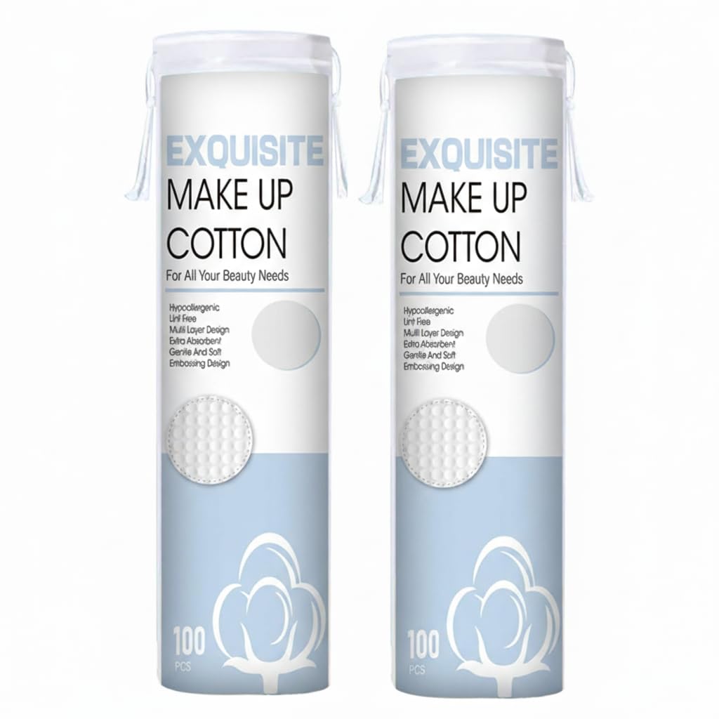 Sponsored Ad – NALACAL Pure 100% Cotton Pads, 2 Pack Certified Organic Makeup Remover Rounds With Micro-Bead Surface for Face, Versatile for Beauty & Personal Care, White