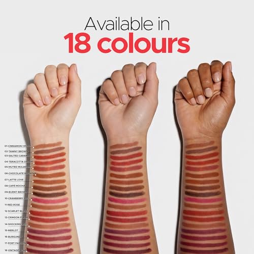 Image of Hilary Rhoda Maxx Stay Non Transfer Lipstick | Matte Finish & Transfer-Proof | 16-Hour Stay | Creamy Finish & Smudge Proof | Crayon Lipstick - 1.5g (Cinnamon Crush - Shade 01)